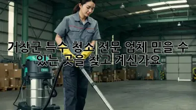 거창군 특수 청소 전문 업체, 믿을 수 있는 곳을 찾고 계신가요?
